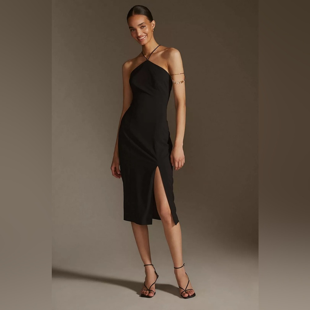 NWOT Anthro Halter Midi Dress (Size XS)